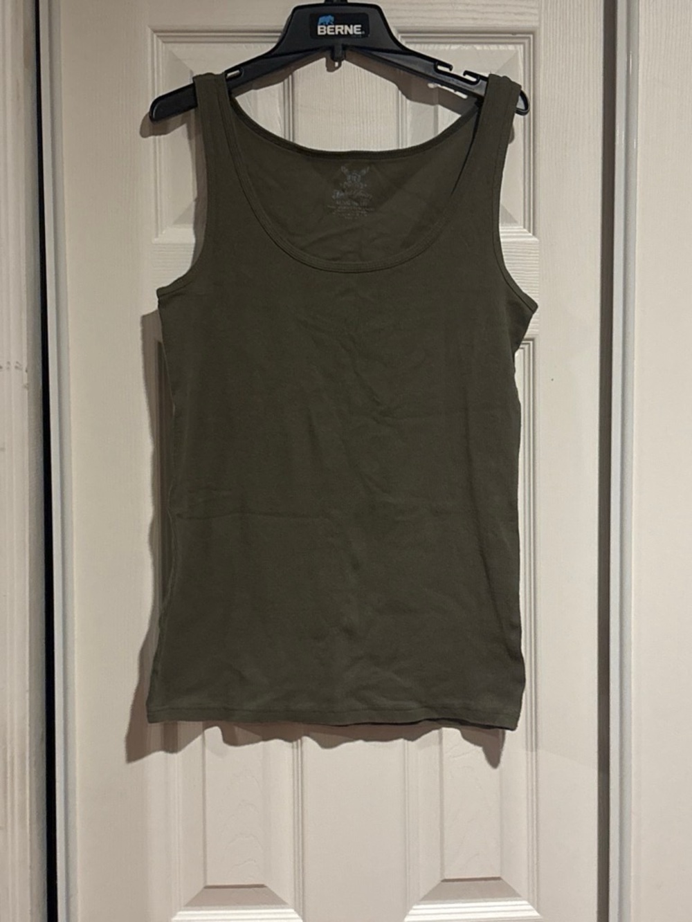 Faded Glory Olive Scoop Neck Tank Top